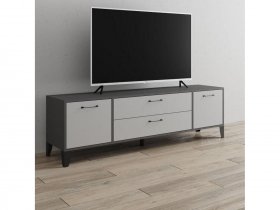 Тумба под ТВ Парус-13 (графит серый/камень серый) в Игарке - igarka.mebel-nsk.ru | фото
