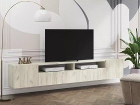Тумба под ТВ Соло-16 (дуб крафт белый) в Игарке - igarka.mebel-nsk.ru | фото