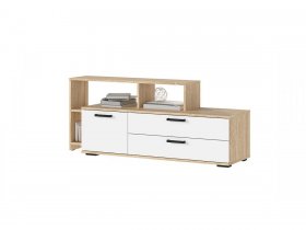 Тумба под ТВ ТВ-01 Санса (дуб сонома/белый) в Игарке - igarka.mebel-nsk.ru | фото