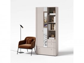 Вешалка с зеркалом ВШ1 Одетта (дуб эндгрей/меланж) в Игарке - igarka.mebel-nsk.ru | фото